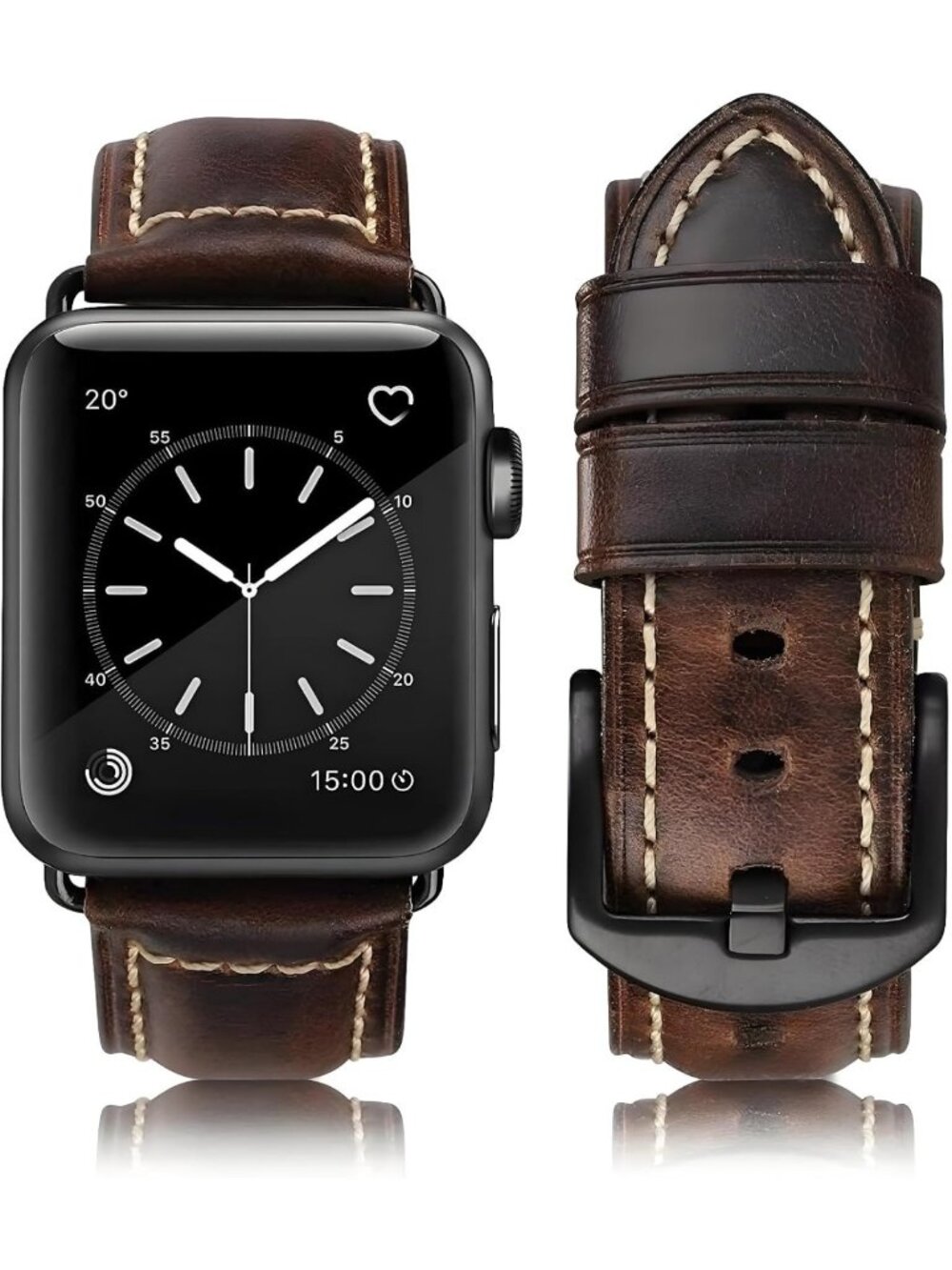 Genuine Leather Apple Watch Bands 38mm-49mm, Stylish Strap for Series 1-11